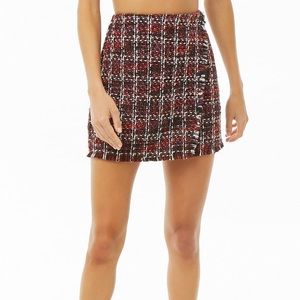 NWOT Forever 21 Frayed Tweed Skirt
